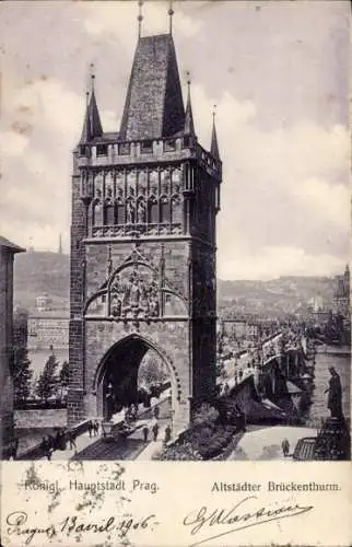 Ak Praha Prag Tschechien, Altstädter Brückenturm