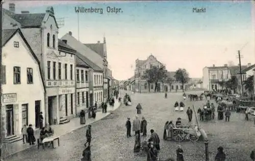 Ak Wielbark Willenberg Ostpreußen, Marktplatz