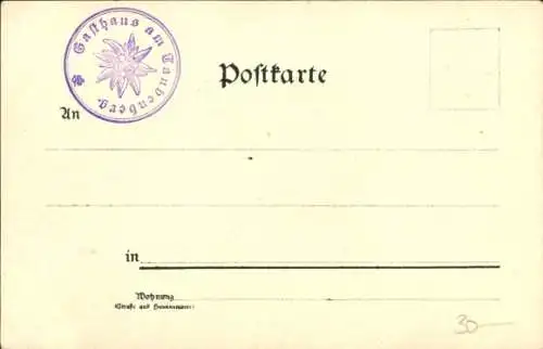 Litho Oberwarngau Warngau in Oberbayern, Taubenberg, Gasthof, Aussichtsturm, Wendelstein, Schliersee