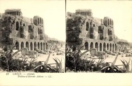 Stereo Ak Athen Griechenland, Theater des Herodes Atticus