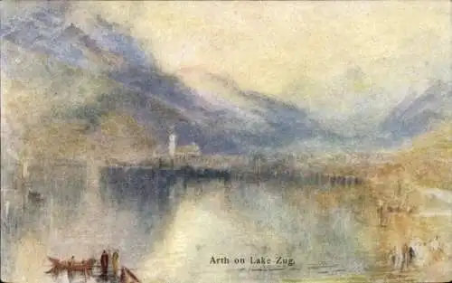 Künstler Ak Arth Kanton Schwyz, Zugersee