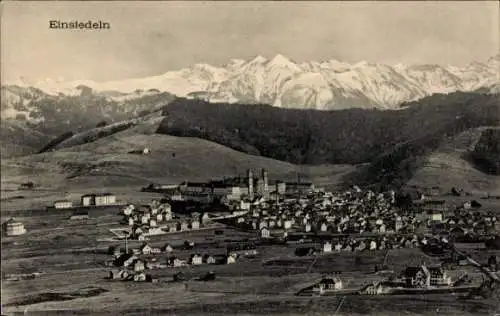 Ak Einsiedeln Kanton Schwyz Schweiz, Gesamtansicht, Kloster Einsiedeln