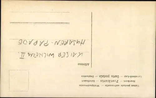 Foto Ak Kaiser Wilhelm II., Husaren-Parade, Kutsche