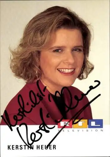 Ak Schauspielerin Kerstin Heuer, Portrait, Autogramm