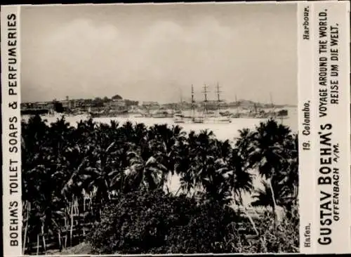 Foto Colombo Ceylon Sri Lanka, Hafen,Reklame Boehm's Toilet Soap