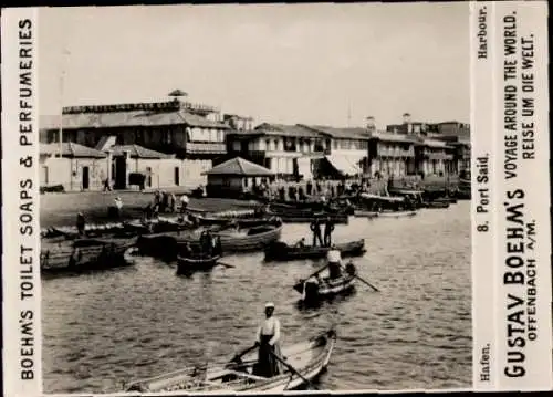 Foto Port Said Ägypten, Hafen, Reklame Boehm's Toilet Soap