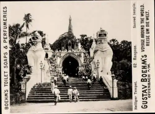 Foto Rangun Myanmar Burma, Heiliger Tempel, Reklame Boehm's Toilet Soap