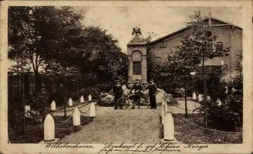 Ak Wilhelmshaven an der Nordsee, Denkmal der gefallenen China-Krieger