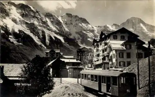 Ak Mürren Kanton Bern Schweiz, Mürrenbahn