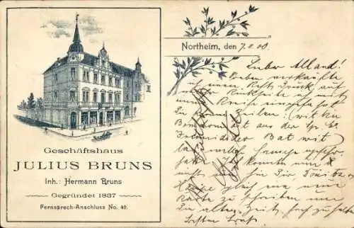 Ak Hammenstedt Northeim, Geschäftshaus Julius Bruns