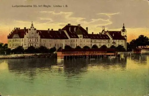 Ak Lindau im Bodensee Schwaben, Luitpoldkaserne 20. Infanterie-Regiment