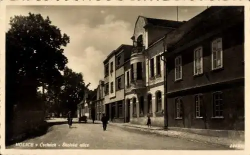 Ak Holice v Čechách Holitz Region Pardubice, Skolska ulice