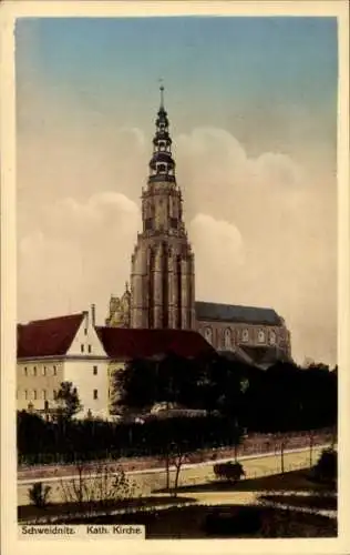 Ak Świdnica Schweidnitz Schlesien, Katholische Kirche