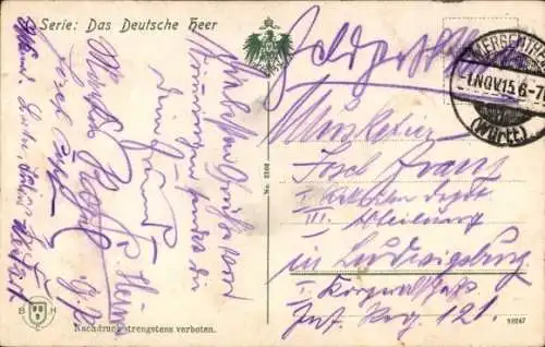 Ak Das Deutsche Heer, Infanterie Maschinengewehrabteilung in Feuerstellung, I. WK