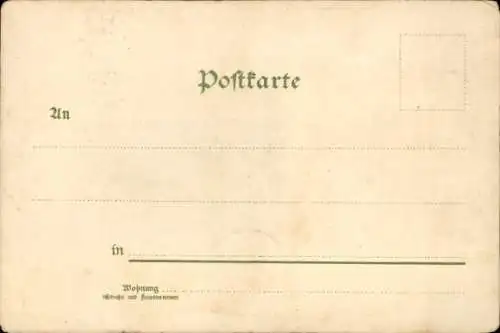 Litho Gruß aus dem Manöver, tanzendes Paar, Soldaten