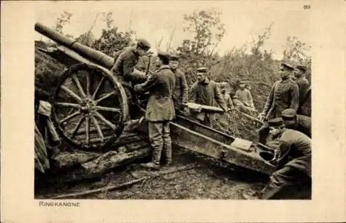 Ak Das deutsche Heer, Ringkanone, I WK