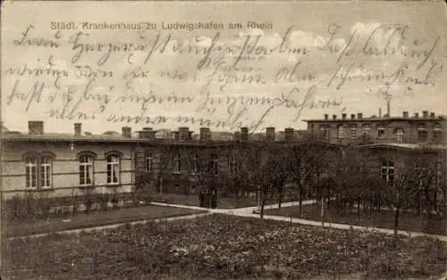 Ak Ludwigshafen am Rhein, Städt. Krankenhaus