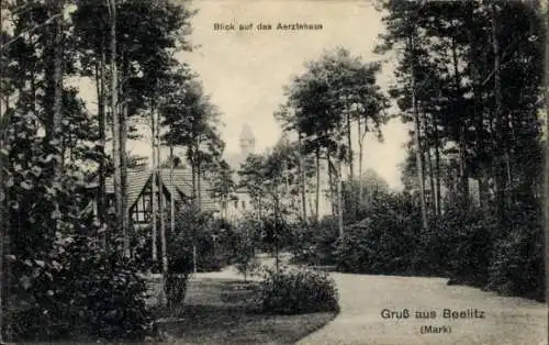 Ak Beelitz in der Mark, Heilstätten, Ärztehaus, Weg