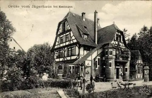 Ak Esslingen am Neckar, Jägerhaus, Garten