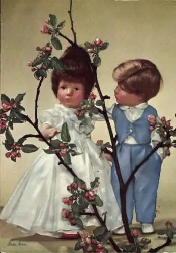 Ak Puppenhochzeit, Käthe Kruse Puppen