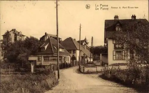 Ak La Panne De Panne Westflandern, Avenue du Mont Blanc