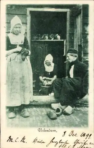 Ak Volendam Nordholland Niederlande, Volendamer Tracht