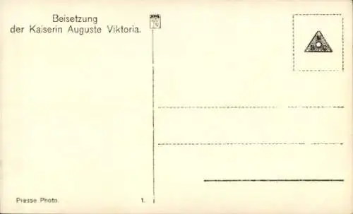 Ak Potsdam, Beisetzung der Kaiserin Auguste Victoria, Trauerzug