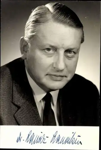 Foto Lauritz Lauritzen, Politiker, Porträt, Autogramm