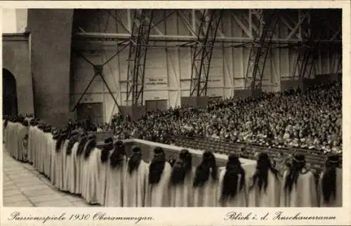 Ak Oberammergau in Oberbayern, Passionsspiele 1930, Zuschauerraum, Blick von der Bühne