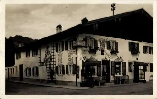 Ak Unterammergau in Oberbayern, Cafe Weinstube, Franz Buchenberger