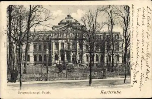 Ak Karlsruhe in Baden, Erbgroßherzogliches Palais