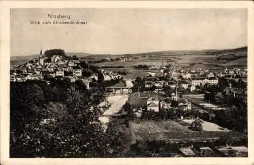 Ak Arnsberg im Sauerland, Gesamtansicht vom Emsendenkmal aus