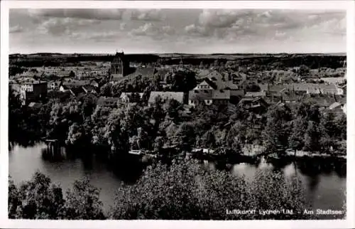 Ak Lychen in der Uckermark, Gesamtansicht, Stadtsee