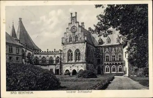 Ak Bad Bentheim in Niedersachsen, Innerer Schlosshof