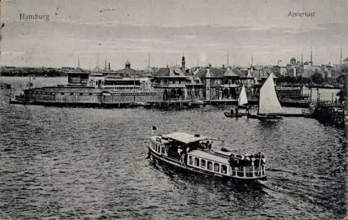 Ak Hamburg, Alsterlust, Dampfer