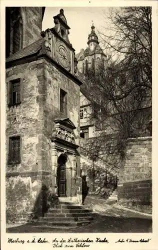 Ak Marburg an der Lahn, An der lutherischen Kirche