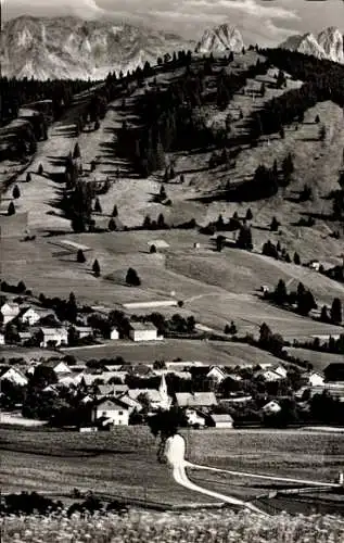 Ak Buching Halblech im Allgäu Schwaben, Gesamtansicht, Buchenberg, Gabelschrofen
