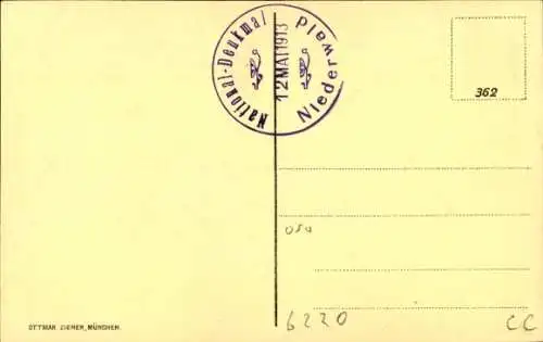 Ak Rüdesheim am Rhein, Niederwald Nationaldenkmal