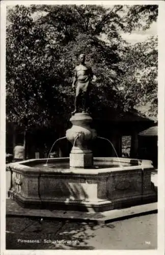 Ak Pirmasens am Pfälzerwald, Schusterbrunnen