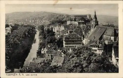 Ak Tübingen am Neckar, Teilansicht, Kirche, Schloss