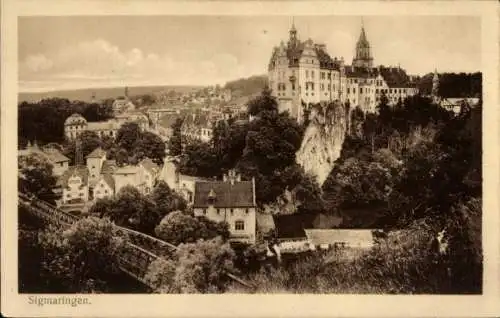 Ak Sigmaringen an der Donau, Blick auf die Stadt