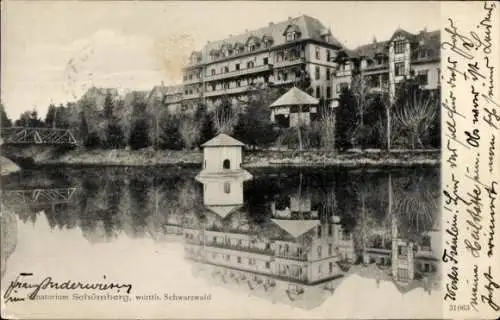 Ak Schömberg im Schwarzwald Württemberg, Sanatorium