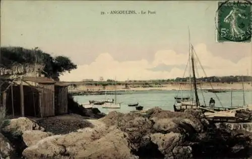 Ak Angoulins sur Mer Charente Maritime, Le Port