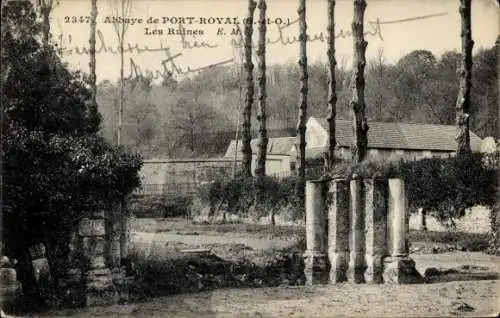 Ak Magny les Hameaux Yvelines, Abtei Port-Royal des Champs, Ruinen