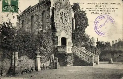 Ak Magny les Hameaux Yvelines, Abtei Port-Royal des Champs, Museum, Buste de Racine