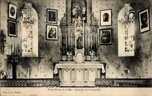 Ak Notre Dame de la Mère Yvelines, Innenansicht Kapelle, Altar