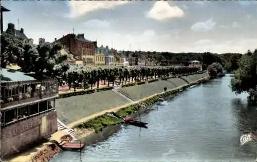 Ak Poissy Yvelines, Restaurant L'Esturgeon, Seine-Promenade