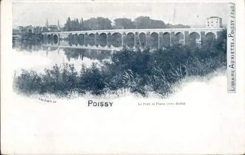 Ak Poissy Yvelines, Brücke, rive droite