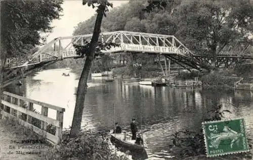 Ak Poissy Yvelines, La Passerelle de Migneaux