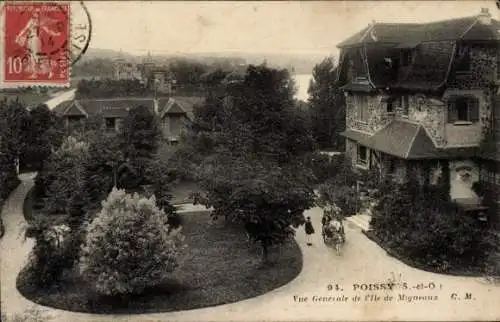 Ak Poissy Yvelines, Vue Generale de l'Ile de Migneaux